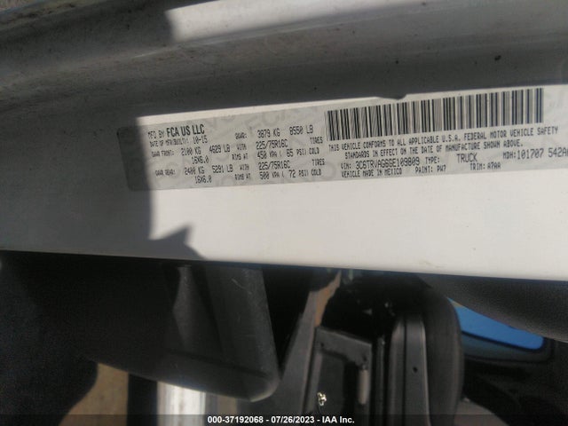 3C6TRVAG6GE109809 RAM Promaster Cargo Van