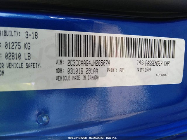 2C3CCAAG4JH265074 Chrysler 300 Touring