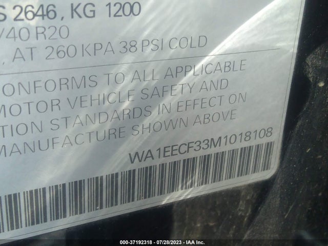 WA1EECF33M1018108 Audi Q3 S Line Premium Plus