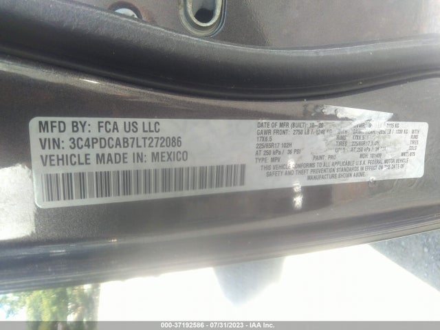 Dodge Journey Se Value 2020 3C4PDCAB7LT272086 Image 9