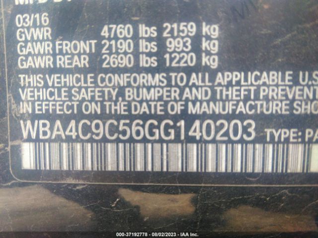 WBA4C9C56GG140203 BMW 4 Series 428i Xdrive