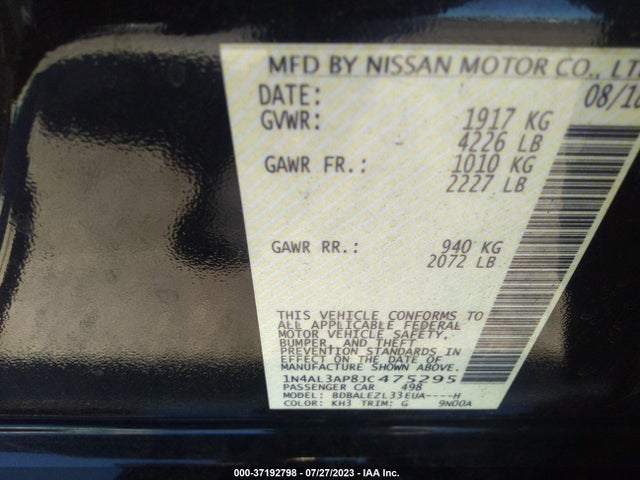Nissan Altima 2.5 S 2018 1N4AL3AP8JC475295 Image 16