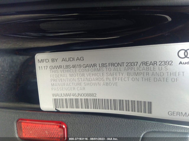 WAULMAF46JN008882 Audi A4 Premium Plus