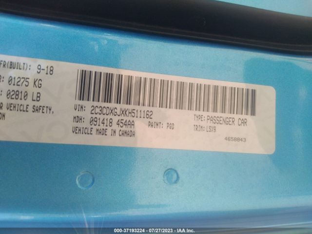 2C3CDXGJXKH511162 Dodge Charger Scat Pack