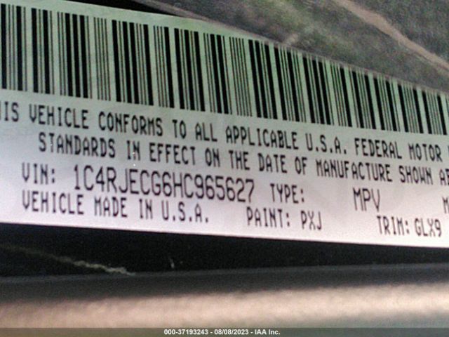 1C4RJECG6HC965627 Jeep Grand Cherokee Overland