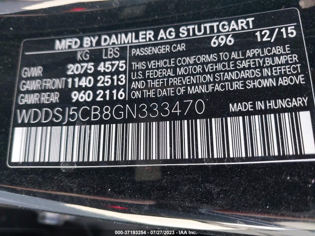 WDDSJ5CB8GN333470 Mercedes-Benz Cla Amg Cla 45