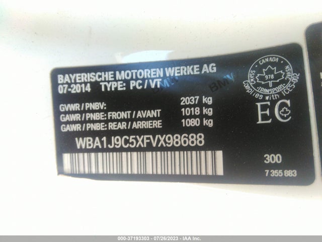 BMW 2 Series M235i Xdrive 2015 WBA1J9C5XFVX98688 Image 14