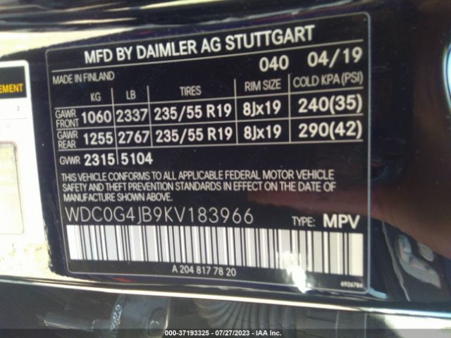 WDC0G4JB9KV183966 Mercedes-Benz Glc Glc 300