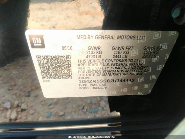 1G4ZR5SS8JU144443 Buick Lacrosse Premium