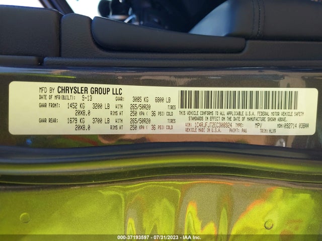 Jeep Grand Cherokee Summit 2014 1C4RJFJT2EC308924 Image 9