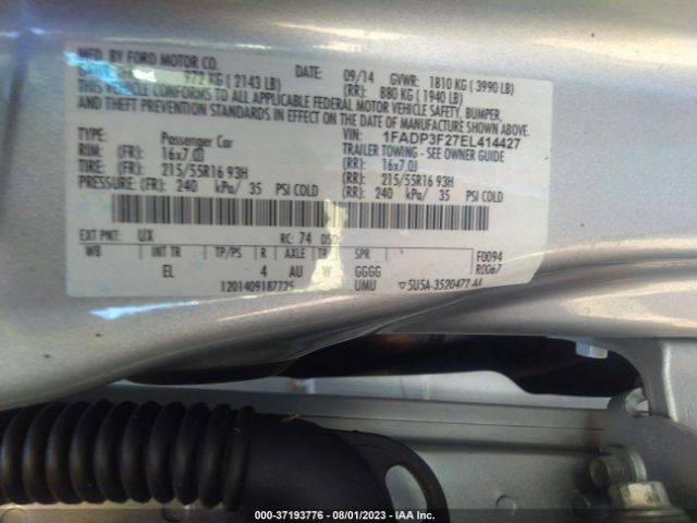 1FADP3F27EL414427 Ford FOCUS SE