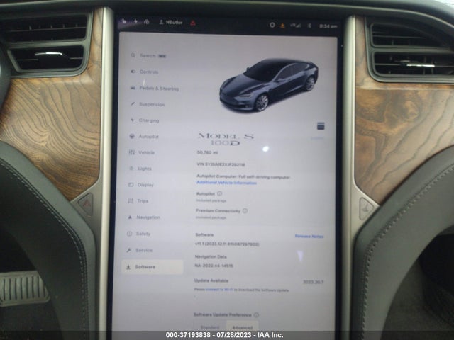 Tesla Model S 75d/100d/p100d 2018 5YJSA1E2XJF292118 Image 14