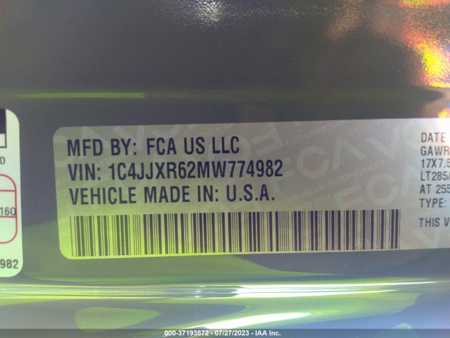 1C4JJXR62MW774982 Jeep Wrangler 4xe Unlimited Rubicon