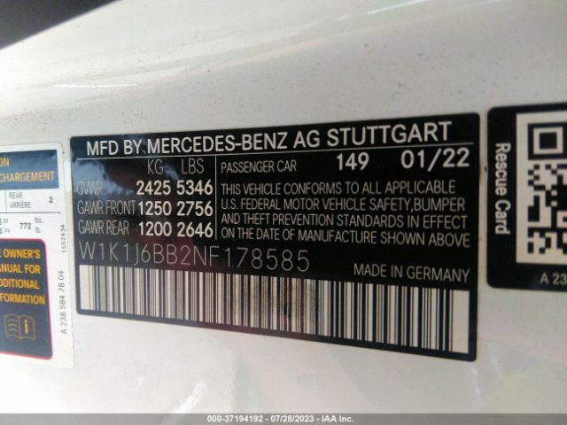 W1K1J6BB2NF178585 Mercedes-Benz E-class Amg E 53