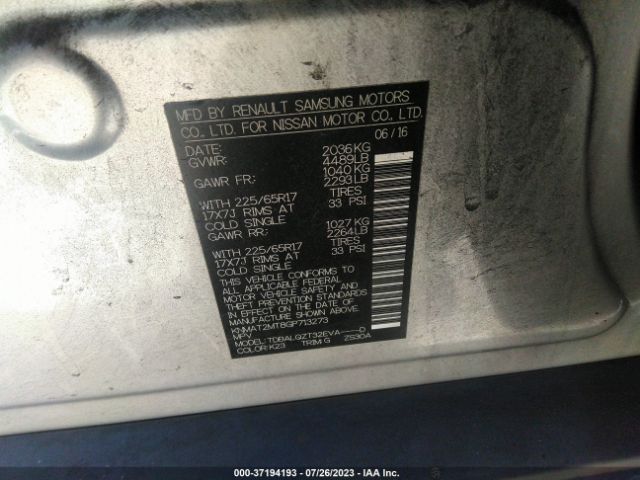 KNMAT2MT8GP713273 Nissan ROGUE SV