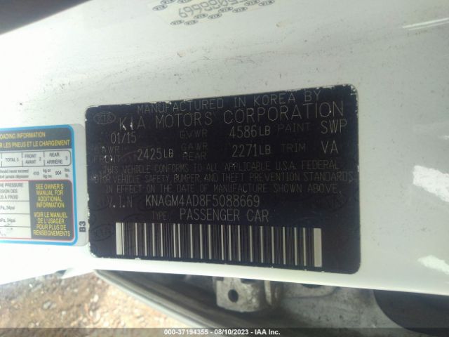 KNAGM4AD8F5088669 KIA OPTIMA HYBRID