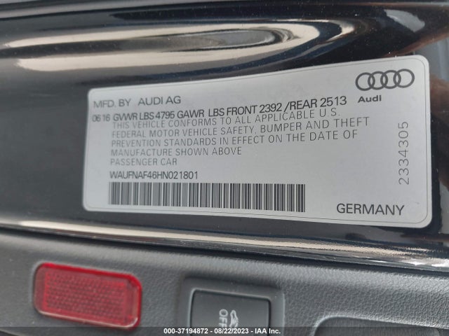 WAUFNAF46HN021801 Audi A4 Prestige