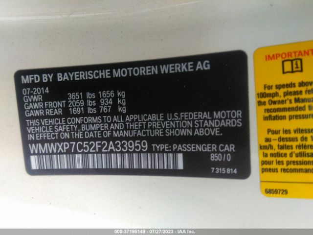 WMWXP7C52F2A33959 Mini Cooper Hardtop S