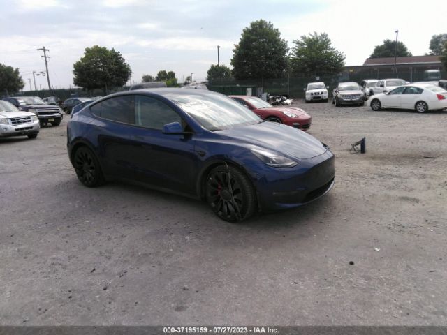 2022 Tesla Model Y Performance მანქანა იყიდება აუქციონზე, vin: 7SAYGDEF0NF372243, აუქციონის ნომერი: 37195159