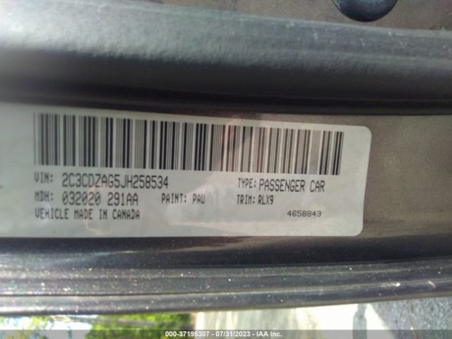 2C3CDZAG5JH258534 Dodge Challenger Sxt Plus