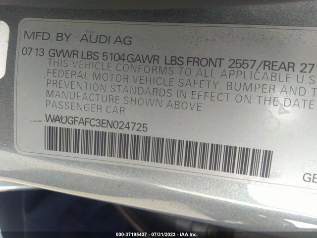 WAUGFAFC3EN024725 Audi A6 2.0t Premium Plus