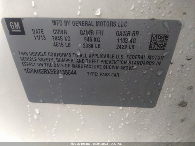 1G6AH5RX5E0135544 Cadillac Ats Luxury Awd