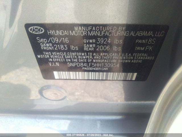 Hyundai ELANTRA SE 2017 5NPD84LF5HH130954 Image 9