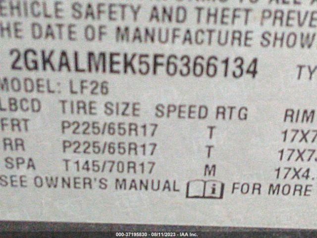 2GKALMEK5F6366134 GMC Terrain Sle