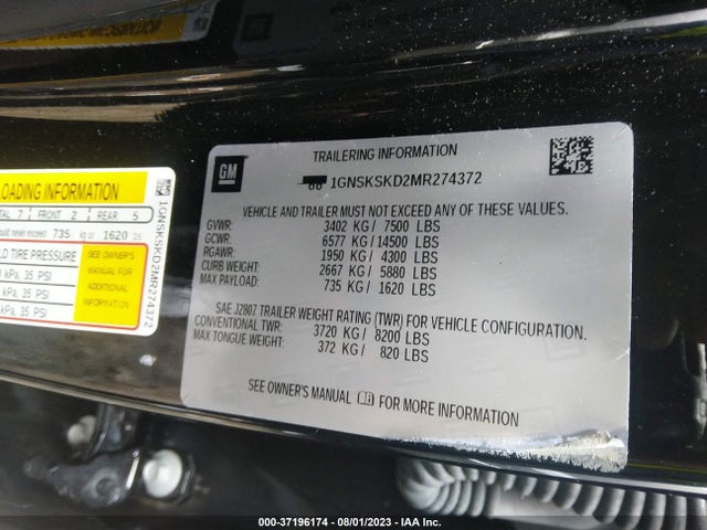 Chevrolet Tahoe Premier 2021 1GNSKSKD2MR274372 Image 9