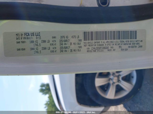 1C4NJDEB2FD396602 Jeep Compass High Altitude Edition