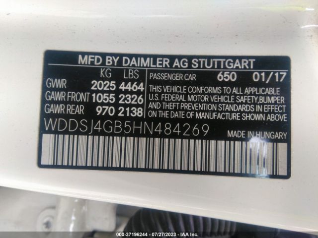 WDDSJ4GB5HN484269 Mercedes-Benz CLA 250 4MATIC