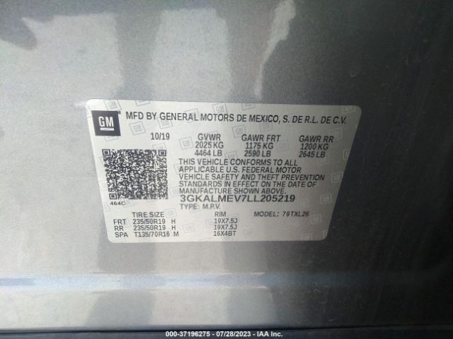 3GKALMEV7LL205219 GMC Terrain Sle