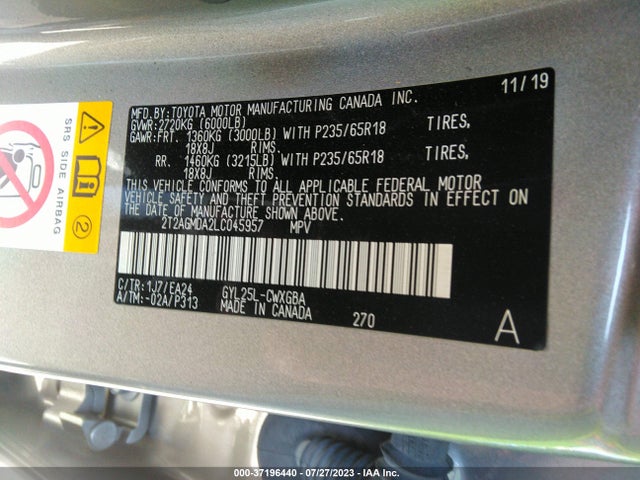 2T2AGMDA2LC045957 Lexus Rx Rx 450h