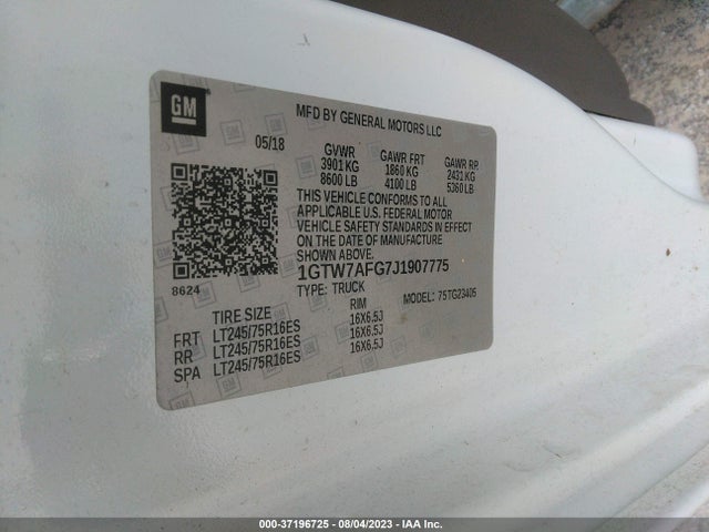 1GTW7AFG7J1907775 GMC SAVANA CARGO VAN