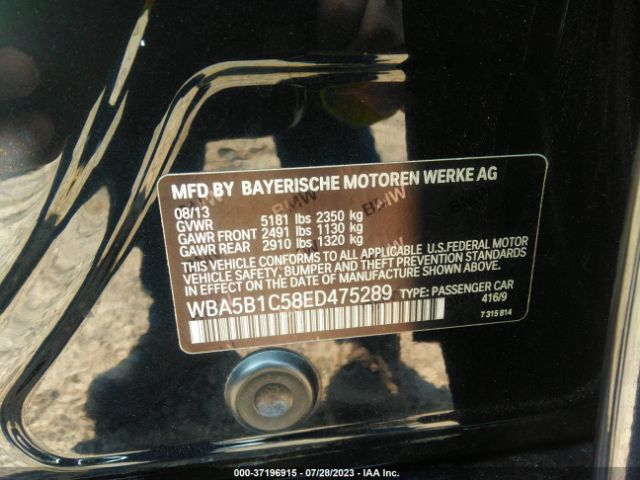 WBA5B1C58ED475289 BMW 5 Series 535i