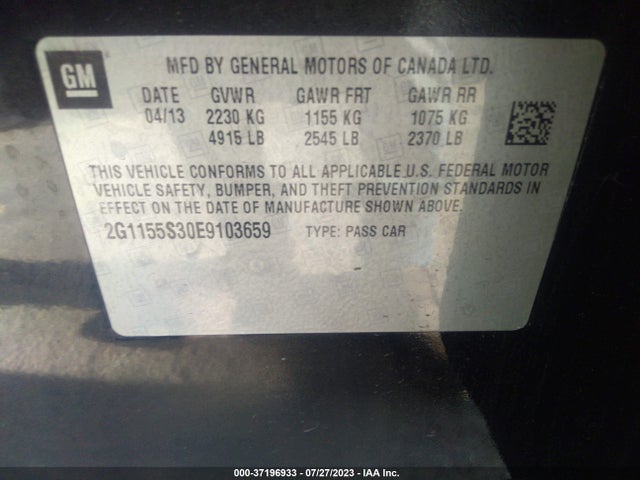 Chevrolet IMPALA LTZ 2014 2G1155S30E9103659 Image 16