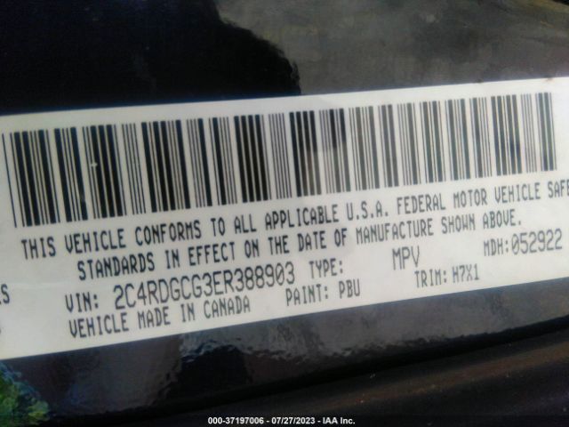 2C4RDGCG3ER388903 Dodge Grand Caravan Sxt