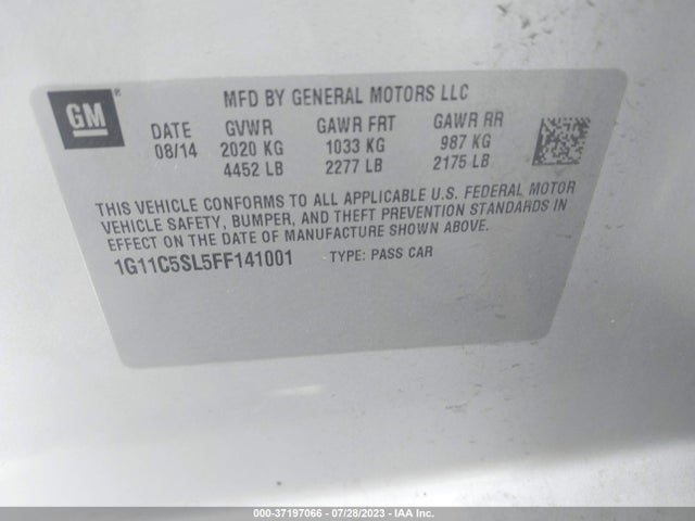 Chevrolet MALIBU LT 2015 1G11C5SL5FF141001 Image 9