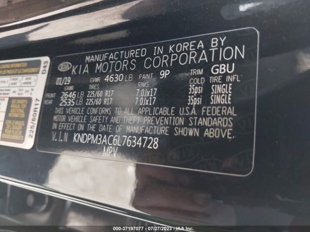 KNDPM3AC6L7634728 KIA Sportage Lx