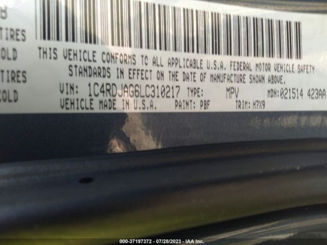 1C4RDJAG6LC310217 Dodge Durango Sxt Plus