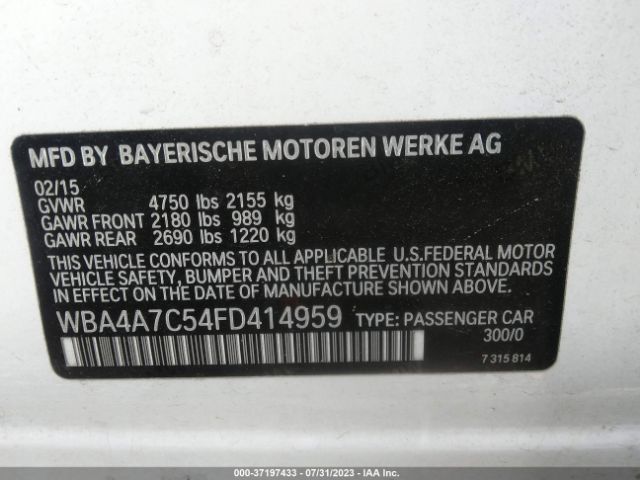 WBA4A7C54FD414959 BMW 4 Series 428i Xdrive