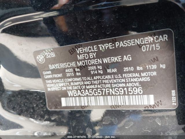 WBA3A5G57FNS91596 BMW 3 Series 328i