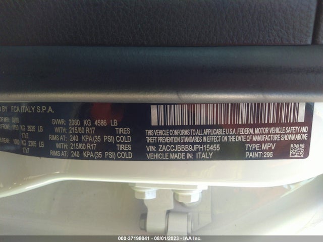 ZACCJBBB9JPH15455 Jeep Renegade Latitude