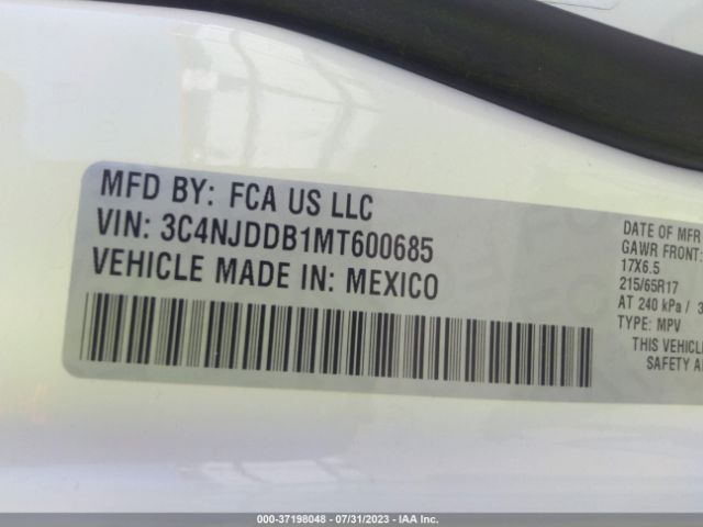 3C4NJDDB1MT600685 Jeep Compass Trailhawk