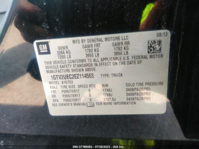 1GTV2UEC2EZ114563 GMC Sierra 1500 Sle