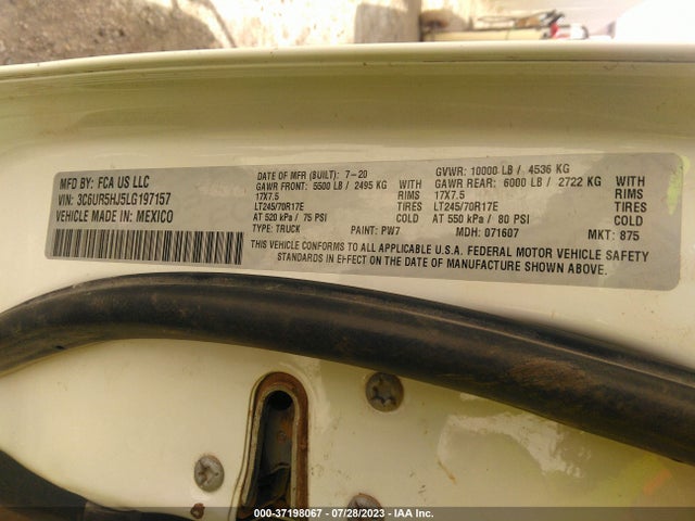 RAM 2500 Tradesman 2020 3C6UR5HJ5LG197157 Image 15