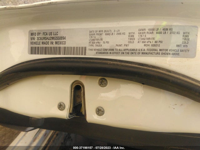 RAM 2500 Tradesman 2021 3C6UR5HJ2MG558894 Image 15