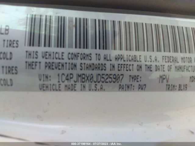 1C4PJMBX0JD525907 Jeep Cherokee Trailhawk