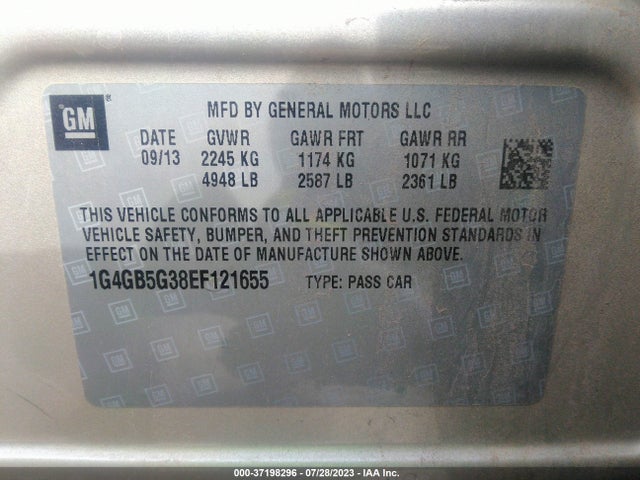 1G4GB5G38EF121655 Buick Lacrosse Leather