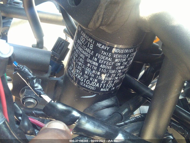 Kawasaki EX400 2018 JKAEXKG10JDA11101 Image 23
